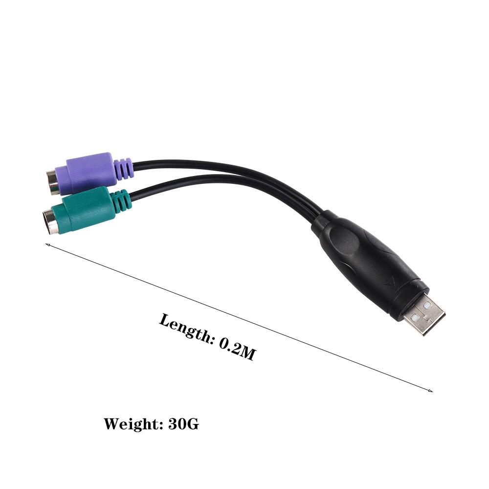Male And Female Cable USB To PS2 Cable USB Male To 6 Pin Female Converter Cable 6 Pin PS2 Adapter