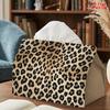 2D Flat 1pc, Tissue Box. Leopard Print Napkin Dispenser, Reusable, Daily Desktop Tissue Organizer, Suitable for Kitchen Living Room Bedroom Bathroom,