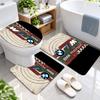 3Pcs Flannel Toilet Mat Set BMW M Bathroom Rug Bath Carpet Non Slip Home Decor