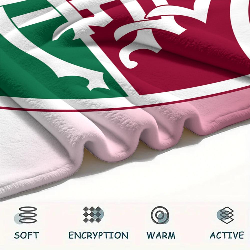 Fluminense Football Club Flanelldecke mit Aufdruck, Hohe Qualität, Bequem für alle Jahreszeiten, Heimdekoration, Wärme und Komfort