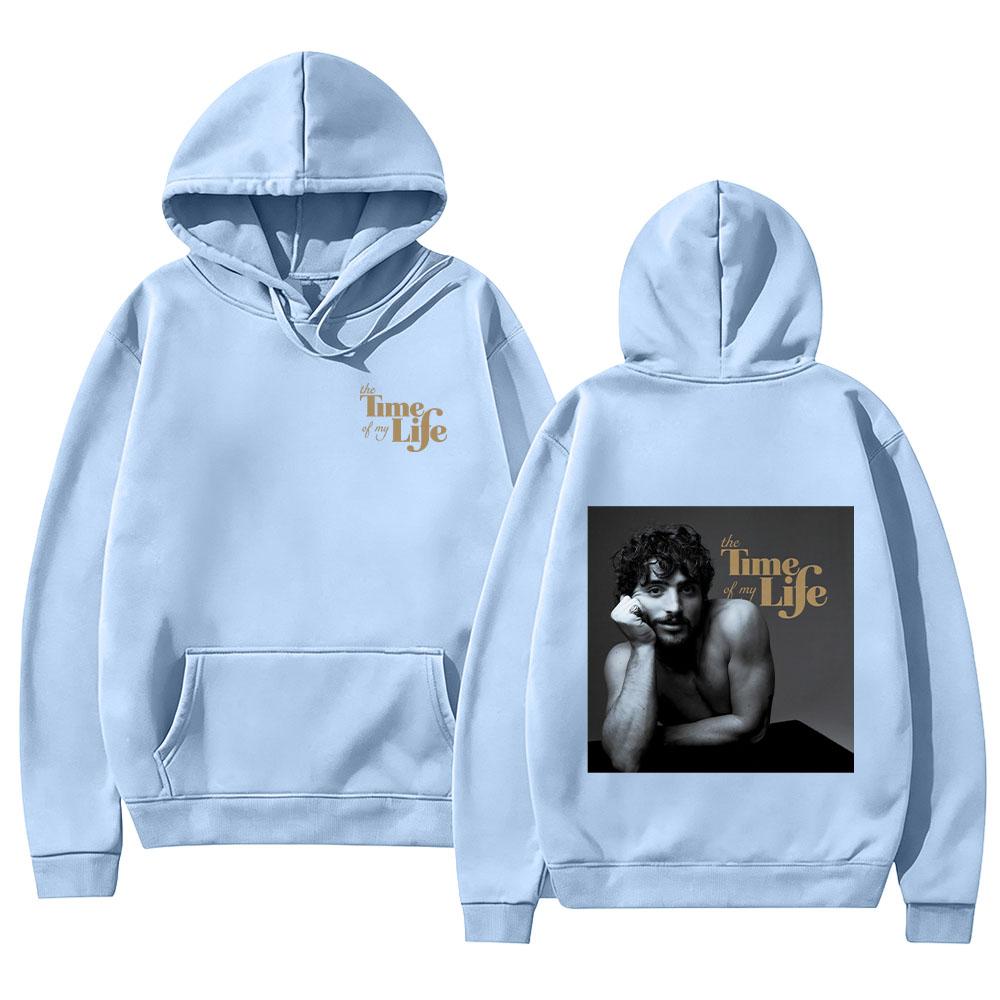 Benson Boone The Time of My Life Hoodies Retro Vintage Print Streetwear Men Fashion Women Casual Long Sleeve Pullover Sweatshirt