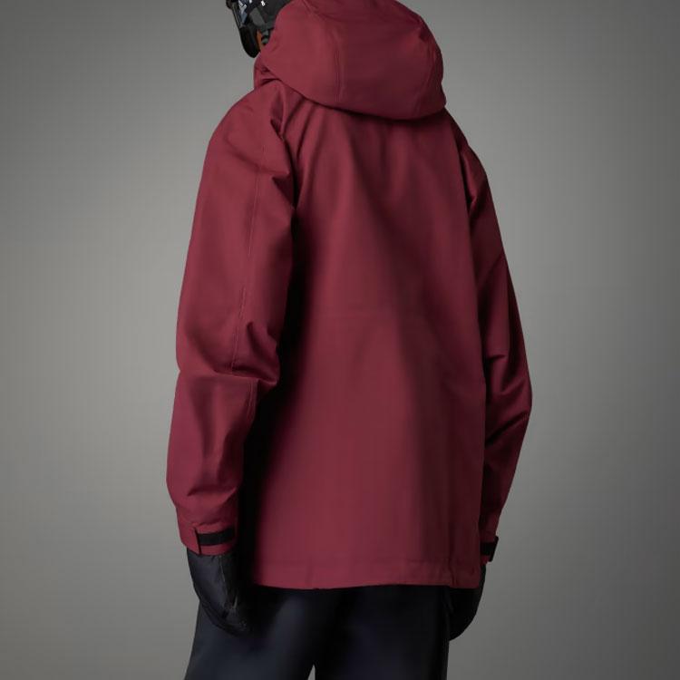 adidas Terrex Techrock 3-Layer Post Consumer Nylon Rain.Rdy Jacket Men Jacket Shadow-Red IB4219