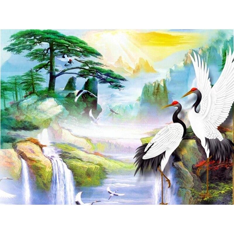 DIY Swan 5D diamantová malba Celokulatý vrták Animal Diamantové vyšívání Sada křížkového stehu Mozaiková pryskyřice Dárek do domácnosti