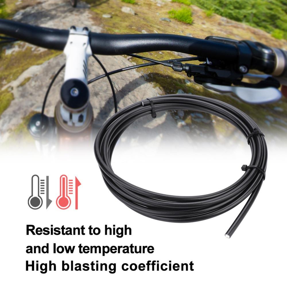 Black Hydraulic Brake Hose Tube Set with 4pcs Olive Connector Inserts Bike Hydraulic Disc Brake Hose Tube