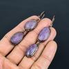 Amethyst Ohrringe Edelsteinschmuck, Kupfer Elektrogeformte Ohrringe, Geschenk für Frauen Handgefertigte Ohrringe
