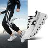 Scarpe da uomo in tessuto fly-woven per sprinting e corsa scarpe sportive alla moda a taglio basso superficie in rete tessuto leggero ammortizzazione traspirante scarpe da jogging