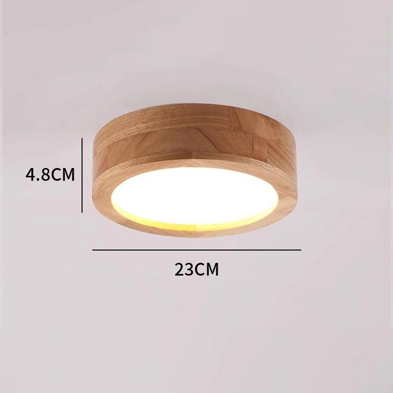 

Nordic Living Room Ceiling Lamps Solid Wood Corridor LED Lamp apanese style Entrance Balcony Bedroom Headboard Ceiling Lights