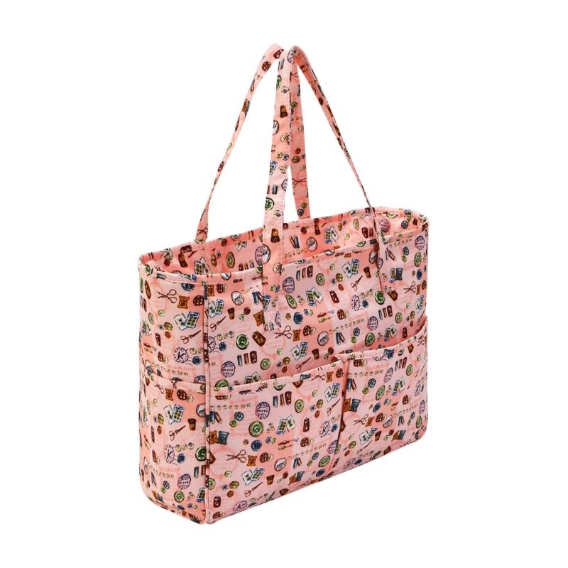 Crochet Craft Project Bag Travel Craft Project Bag Yarn Organiser Bag for Crocheting Pattern Yarn Crochet Hook Needle