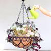 Coconut Brown Round Iron Chain Hanging Basket Flower Pot European Creative Fleshy Green Plant Chlorophytum Comosum Flower Pots