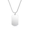 Stainless Steel Military Plate Collar Dogtag ID Pendant Necklace For Men Blank Army Ketting Soldier Mirror Polished