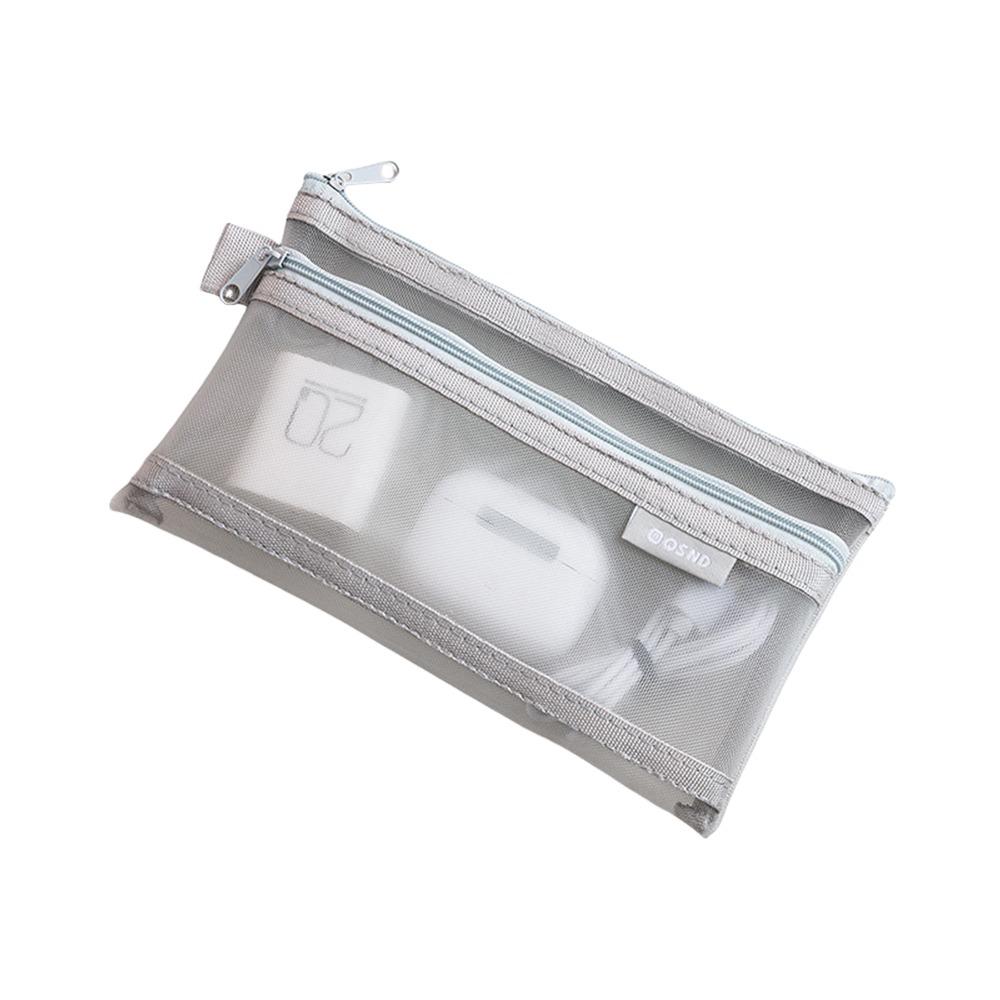 Multipurpose Nylon Transparent Storage Bag Square Lightweight Mesh Storage Pouch Breathable Data Lines Organizer Home Use