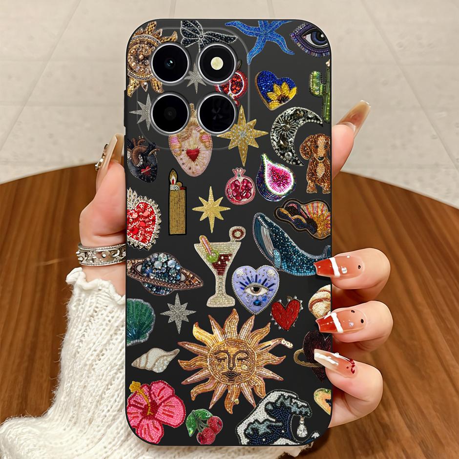 For Honor X6C X6B X6D X7D X7C Case Brilliant Flower Vintage Dyeing Anti-drop Simplicity Matte Shell For HonorX6C honorx7d Bumper