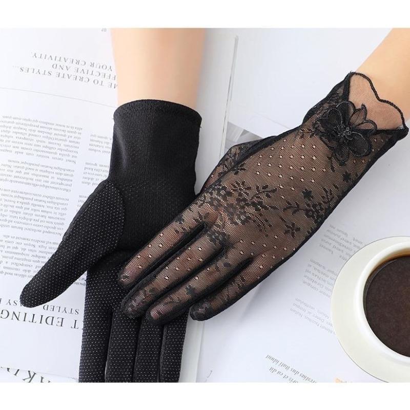 Mary R 16986 lace sunscreen gloves lace sunscreen gloves Free size