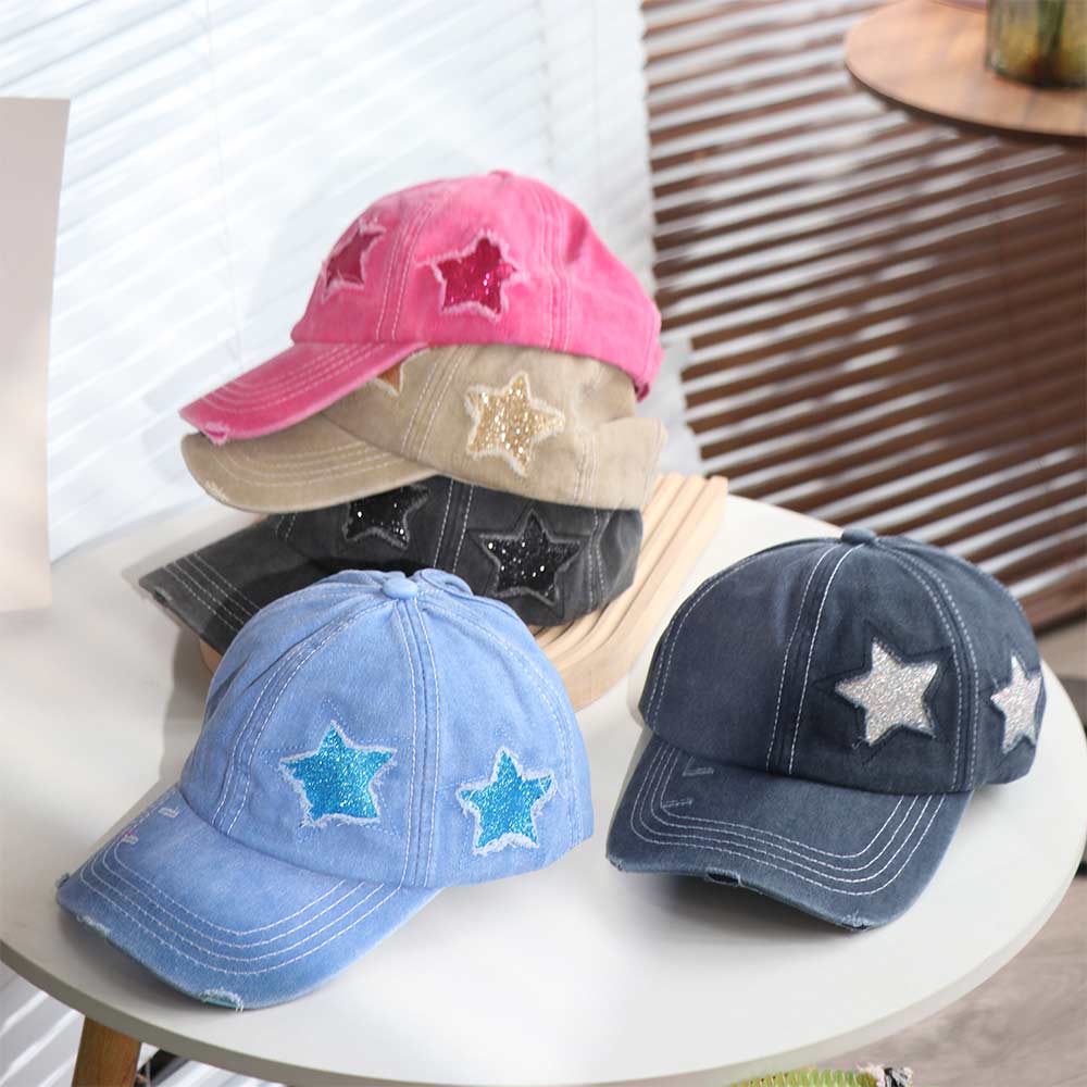 Cotton Y2k Star Baseball Hat Adjustable Spicy Girls Hat Fashion Vintage Baseball Cap for Female