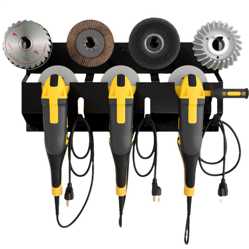 Wall Mount Angle Grinder Holder Angle Grinder Stand Angle Grinder Disc Grinder Cable Storage Rack For Cutting Polishing Machines