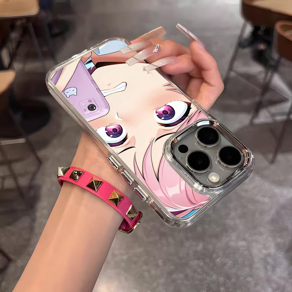 Cartoon Character Natsuki Phone Case For IPhone 17 Air 16 15 14 13 12 11 Pro Pro Max Plus Transparent Soft Cover