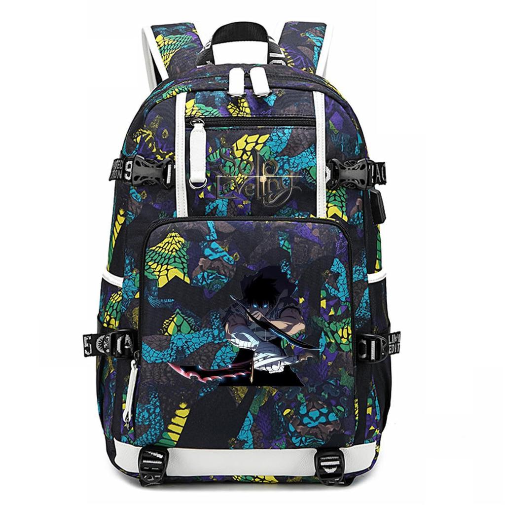 I Alone Upgraded The Animation Periphery Outdoor Travel Bag Large Capacity Multi-Function With Usb Backpack