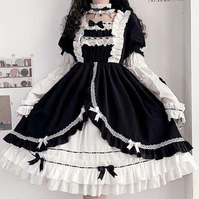 Elegancka Sukienka Aurora Lolita z Odpinanymi Bufiastymi Rękawami - Edycja Noworoczna