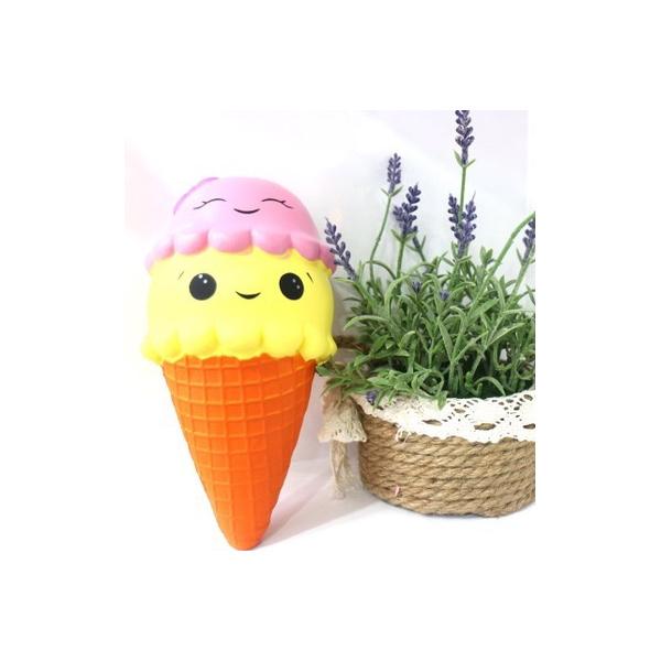 Cute Jumbo Original Double Face Ice Cream Slow Rising Kawaii Cartoon Soft Squeeze Bread Straps Toys