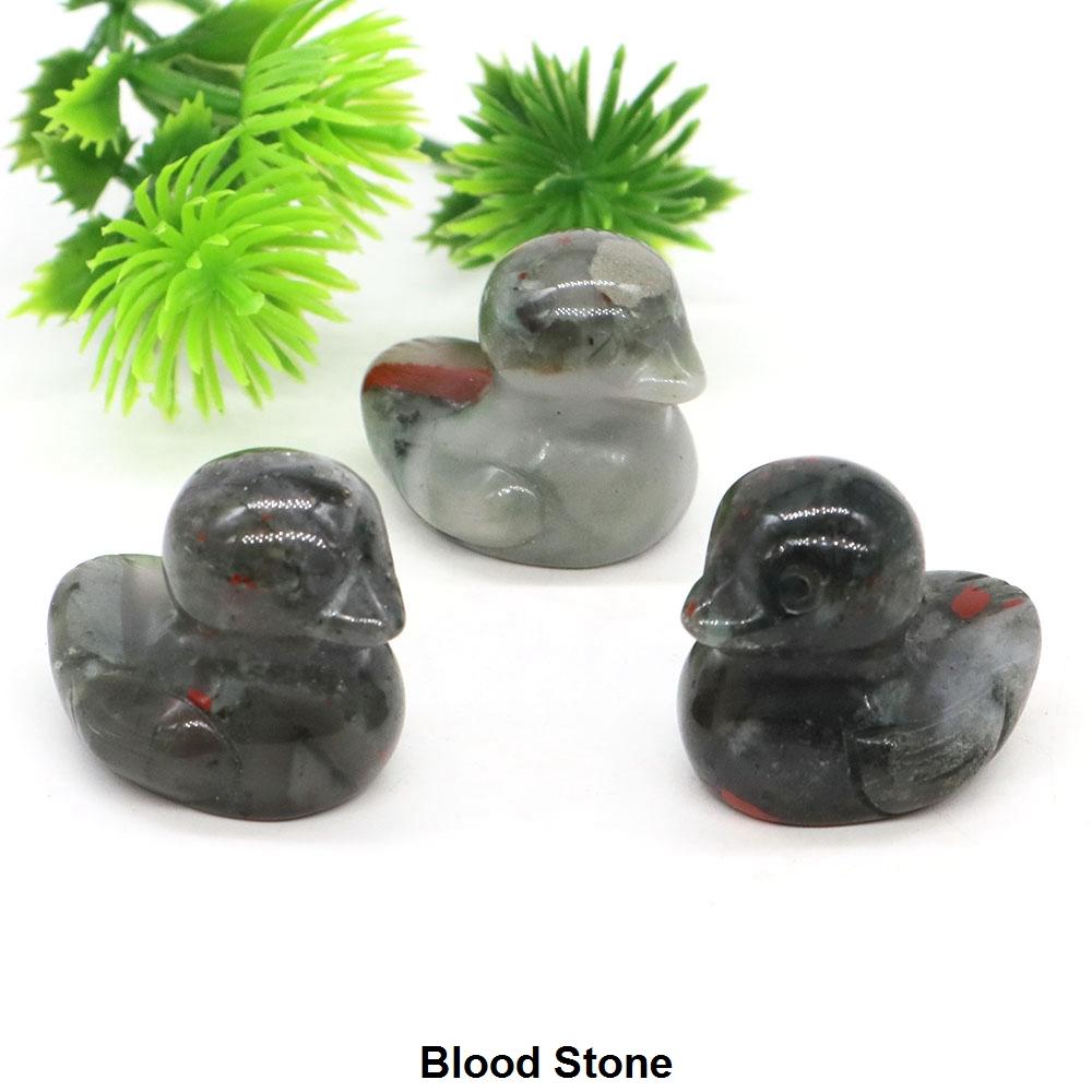 1.2" Little Duck Statue Natural Stone Reiki Healing Crystal Amethyst Tiger Eye Animal Figurine Gemstones Crafts Home Decor Gifts