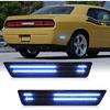 Dynamic Scan White LED Side Marker Lights For 2011-2014 Dodge Charger | 2008-2014 Dodge Challenger, Upgraded Dual Row Sequential Rear Bumper Signal