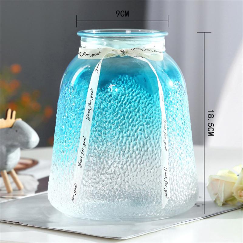 

Ваза для цветов в скандинавском стиле 13x13x18см Настольная декоративная ваза Цветочные композиции Прозрачный цвет Украшение для дома Цветочный горшок