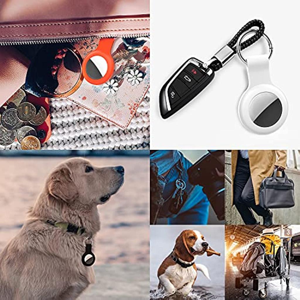 Cover for Apple Airtags Case Liquid Silicone Protective Shell Tracker Accessories Anti-scratch Sleeve Keychain Air Tag Case