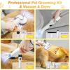 Dog Grooming Kit Pet Hair Dryer Dog Electric Clippers 9-in-1 Low Noise Adjustable Airflow Cat Vacuum Cleaner Cat Grooming Brush