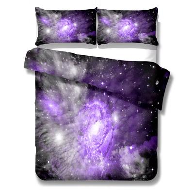Cosmic Galaxy Duvet Cover Set Queen King Size Milky Way Stars Galaxy Art Home Decor Family Bedding 3 Pcs with 2 Pillowcases