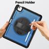 For iPad Air 13 (2025) M3 A3268/(2024) M2 Case Kickstand PC TPE Tablet Cover with Hand Strap