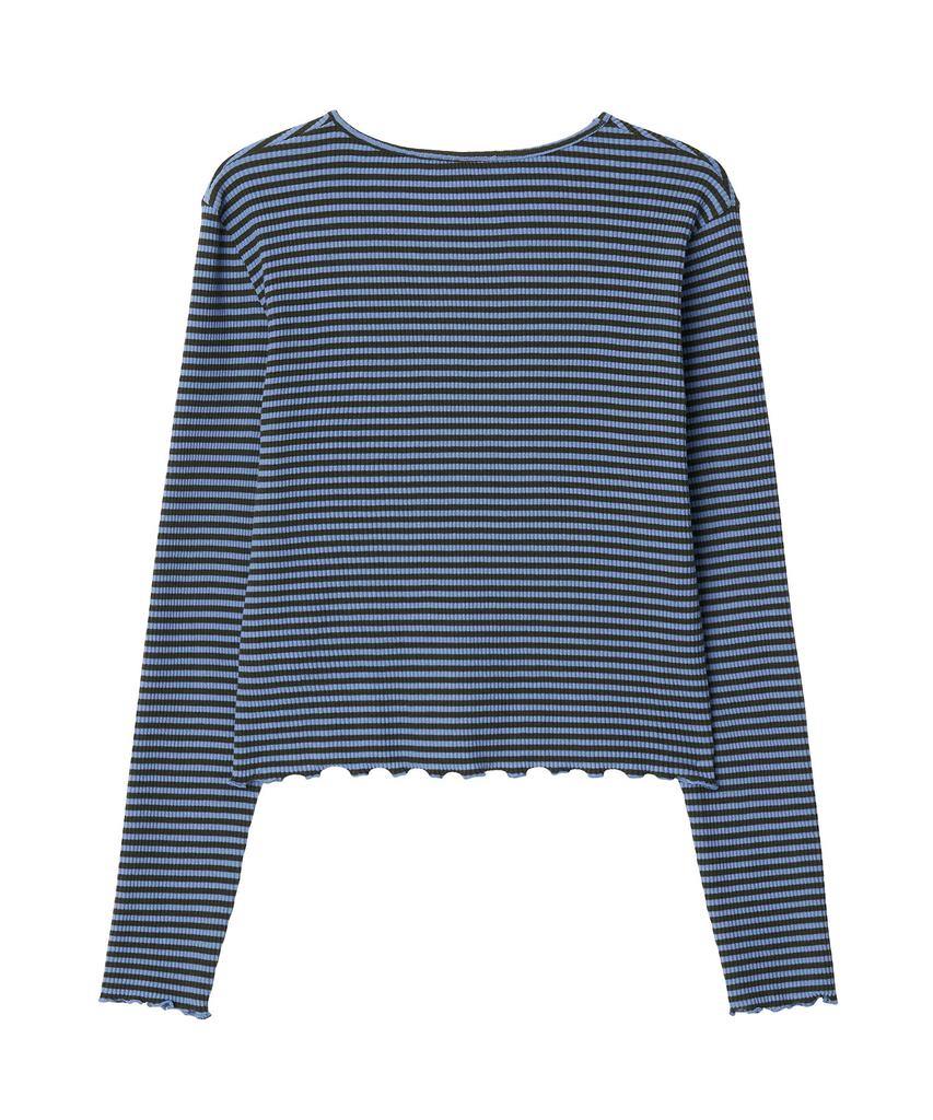 Nyuluki Shirring Point Long Sleeves T-Shirt_Khaki