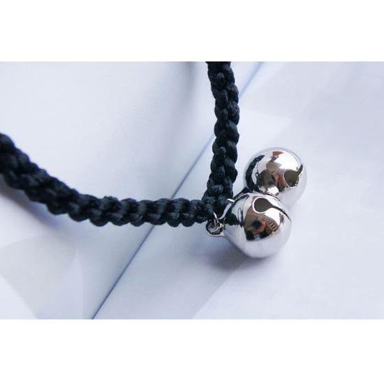 

Парный браслет-колокольчик из серебра с платиновым покрытием, популярный женский браслет на красной веревочке