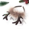 Weihnachts-Plüsch-Geweih-Haarreifen Leichtes Haaraccessoire für Familienfeiern Foto-Requisiten Kostüme