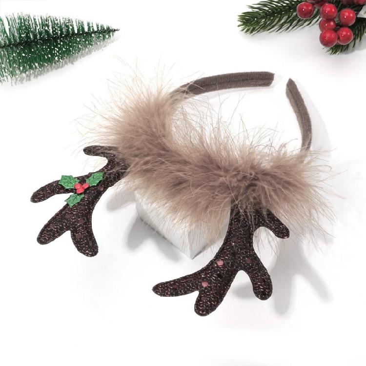 Weihnachts-Plüsch-Geweih-Haarreifen Leichtes Haaraccessoire für Familienfeiern Foto-Requisiten Kostüme