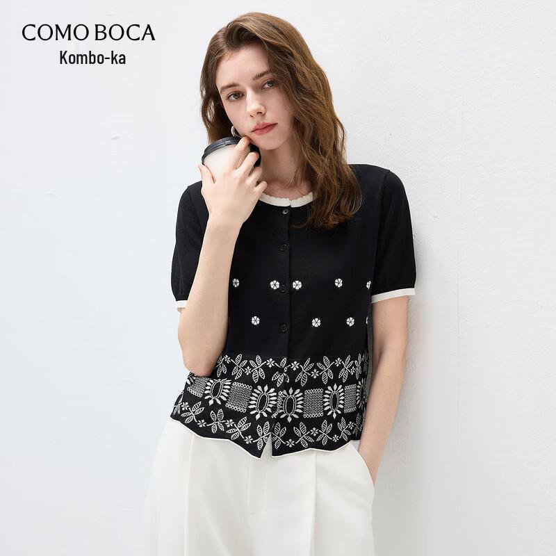 Kemengboka Silk Blend Short Sleeve Knit Cardigan XL