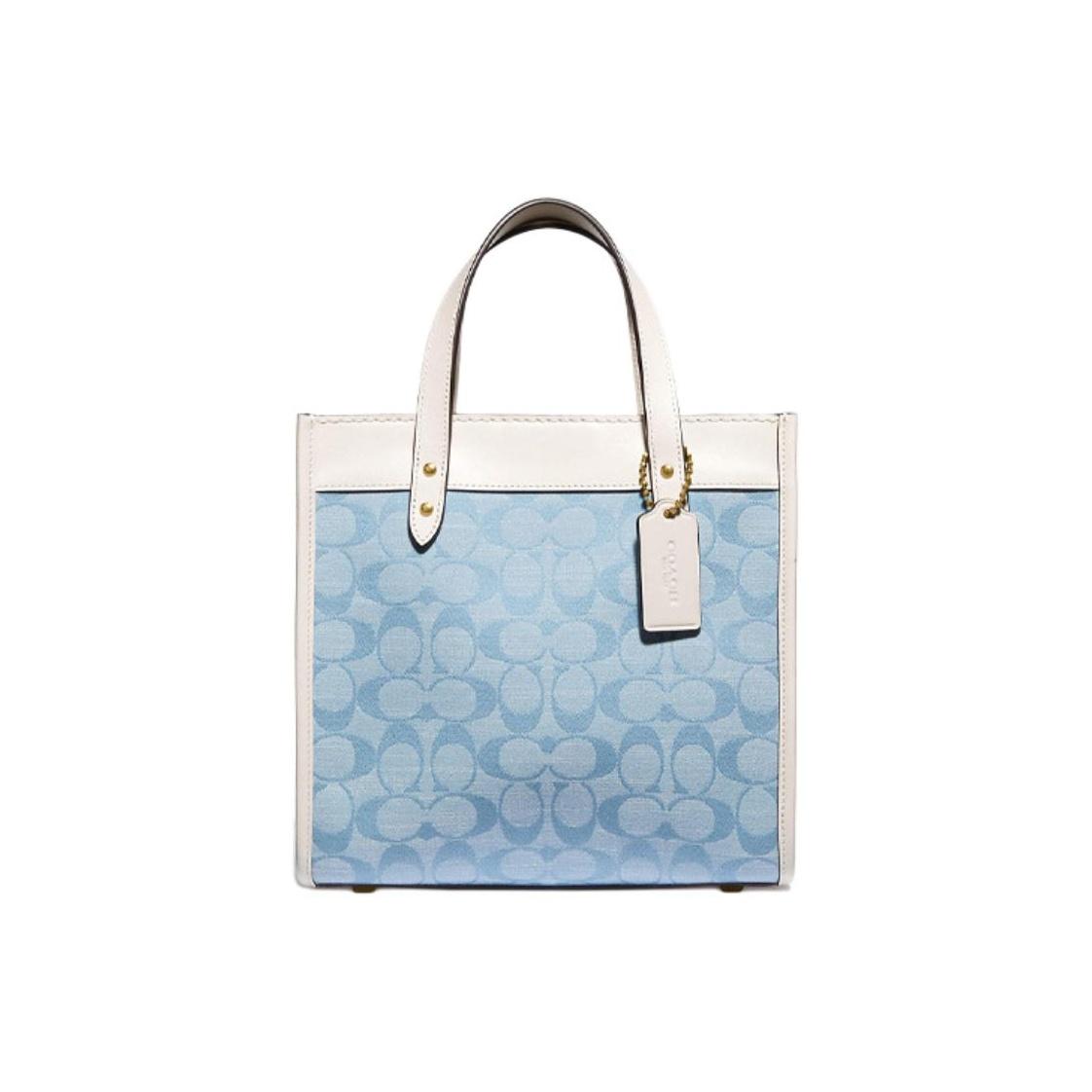 

Coach Field Series 22 Chambray Vertical Jacquard Print Tote Bag Women tote Blue White C4692-B4SUX Basic Set (Bag+Dust Bag)