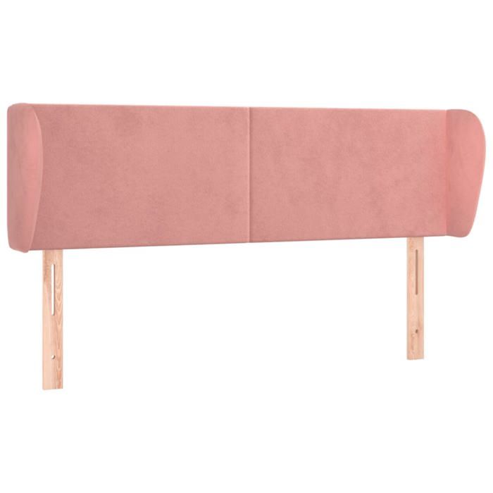 Tête de lit - Maison Exclusive - Velours rose - 147x23x78/88 cm - Hauteur réglable