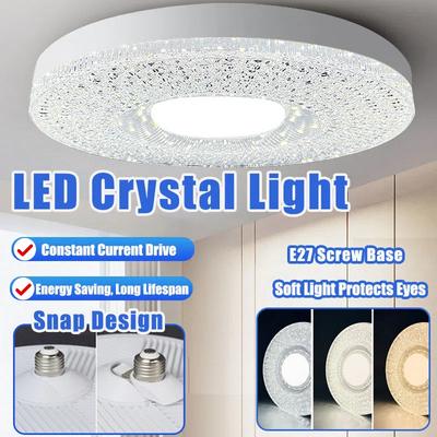 3 Color E27 Screw Bulb Led Crystal Lamp Super Bright Home Living Room Eye Protection Energy-saving Lamp Bedroom Lighting Decorate