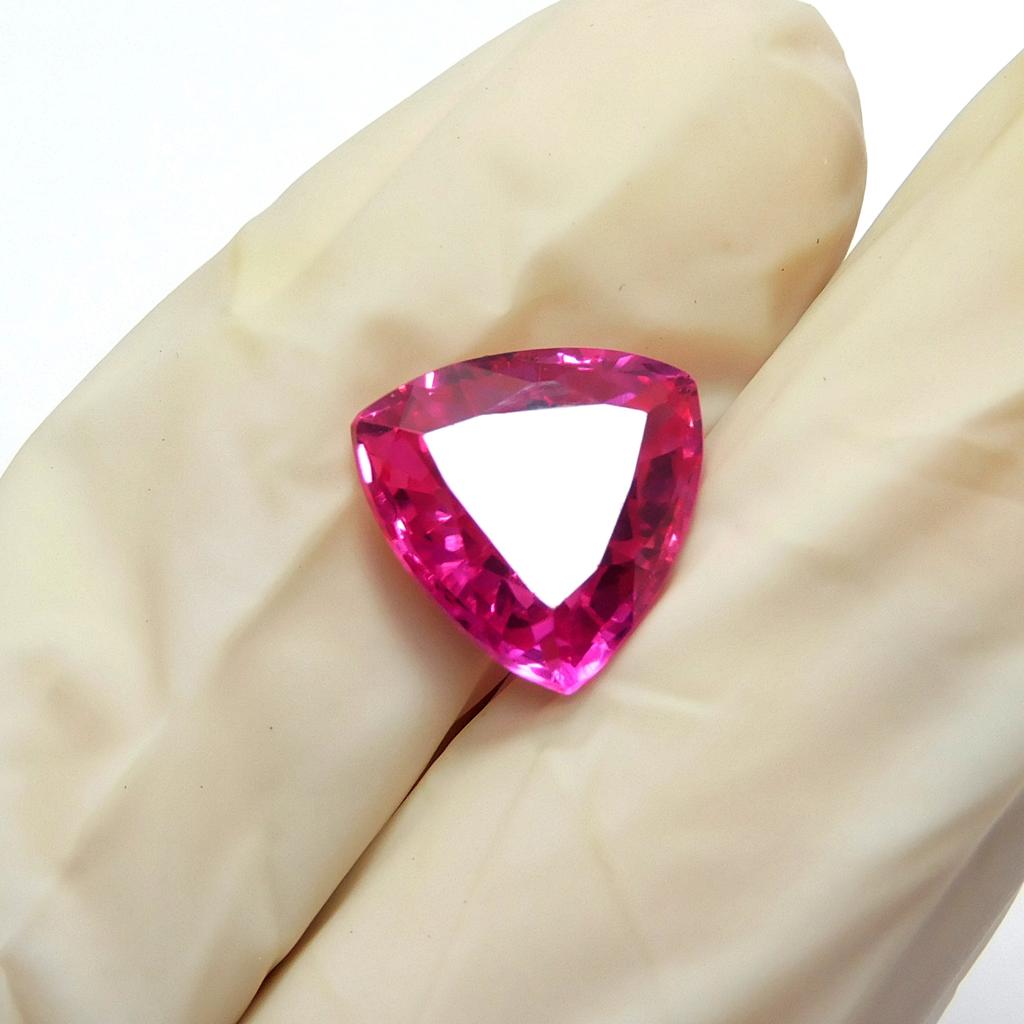 Loose Gemstone Natural CERTIFIED 5.15 Ct Trillion Cut Pink Ruby Ring Size