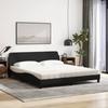 VidaXL Bed with Mattress Black 180x200 Cm Fabric 3208446