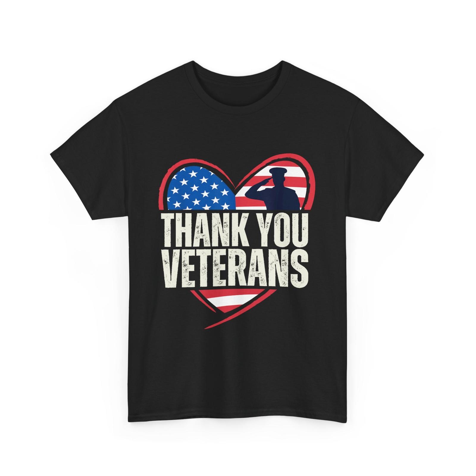 Thank You Veterans Day Memorial Day Partiotic Military Usa T-Shirt S