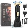 Groin Hair Trimmer Electric Manscape Trimmer for Men Waterproof Trimmer for Pubic/Body/Groin Grooming Body Groomer