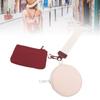 Keychain Wallet Dual Pouch Portable Wallet Miniature Detachable Wristlet Keychain Wallet for Key Lip