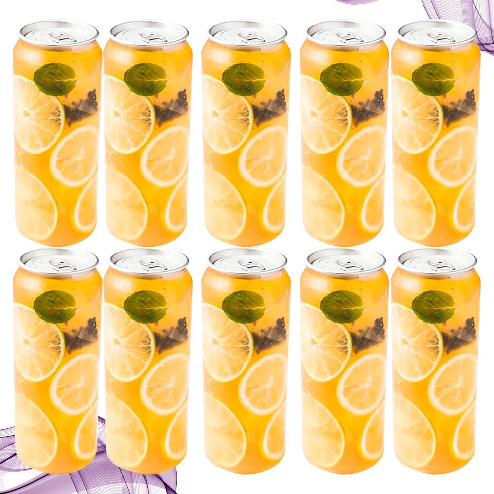 10PCS Plastic Coffee Bottles Disposable Empty Juice Bottles PET Water Storage Container