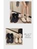 Women's Furry Snow Boots with Side Zipper and Thick Sole