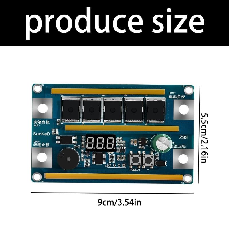 Professional 12V Spots Welder Pen 5 MOS Control Board 99 Gears Adjustable High Current 1500A For Lithium Batteries Repair