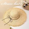 Summer Wind Big Brim Raffia Straw Hat Women's Beach Hat Travel Seaside Vacation Sun Hat