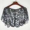 Embroidered Sequin Detachable Shawl Shoulder Wrap Girls Lace False Collar Dress Decoration Collar Cape Clothes Accessories