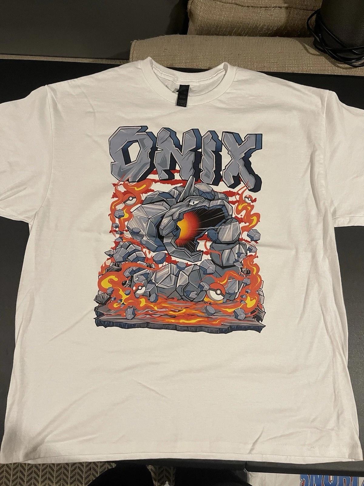 

Onix Pokémon Graphic Tee Size Extra Large XL Heavy Cotton Retro Christmas Gift M