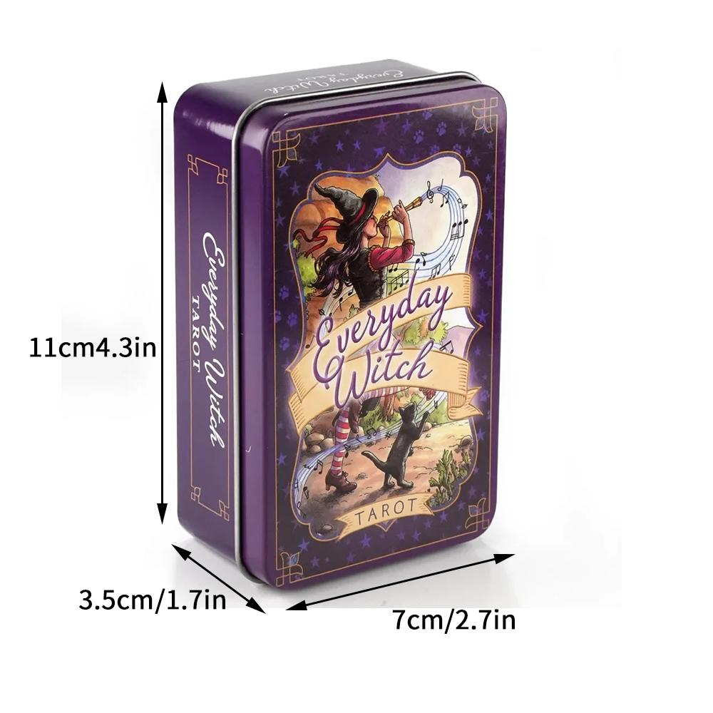 Таро Ведьмы на каждый день 78 карт Позолоченный край Руководство Колода Чулок Цветущий Кот